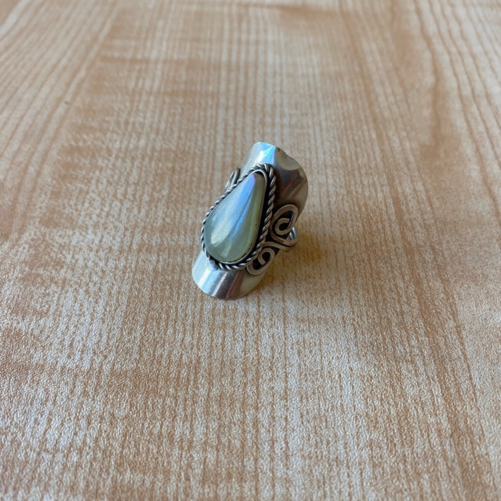 Silver Teardrop Ring